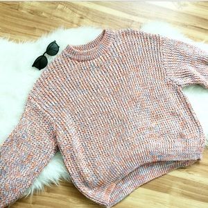 Cropped oversized sweater